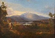 Alvan Fisher Chocorua Peak, Pond and Adjacent Scenery oil